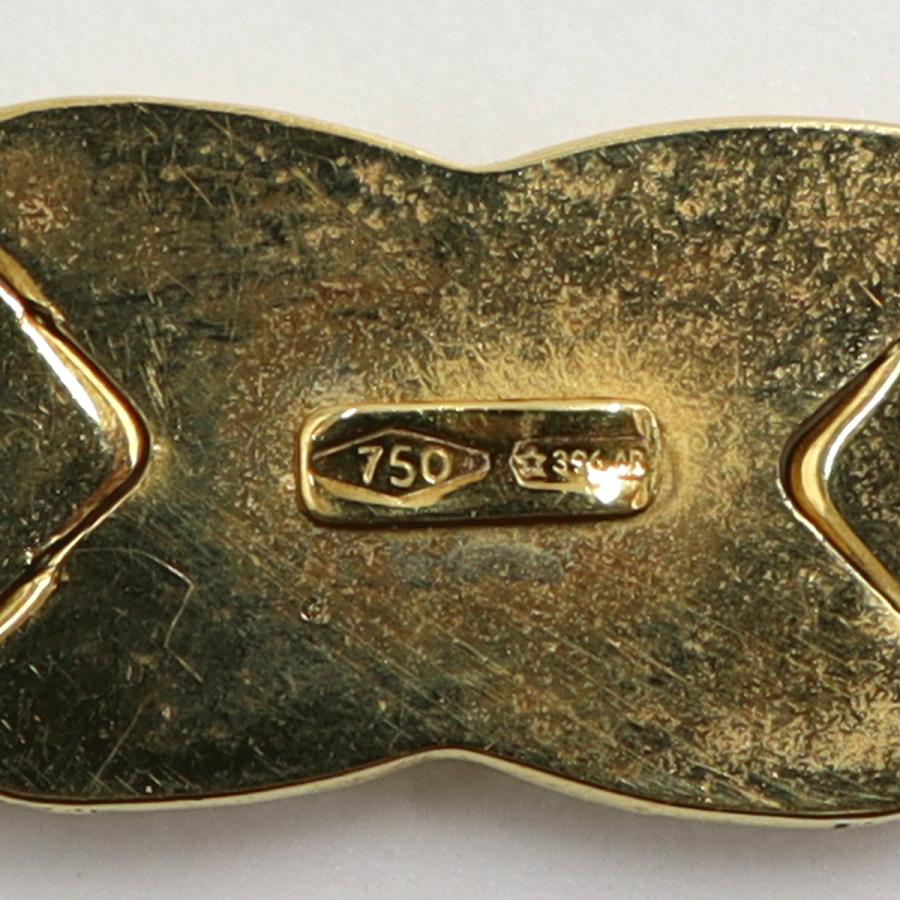 750デザイン ピアス　重量6.08ｇ(両耳・総重量)　（中古）