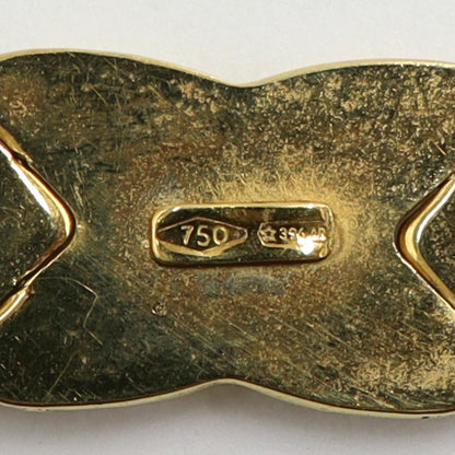 750デザイン ピアス　重量6.08ｇ(両耳・総重量)　（中古）