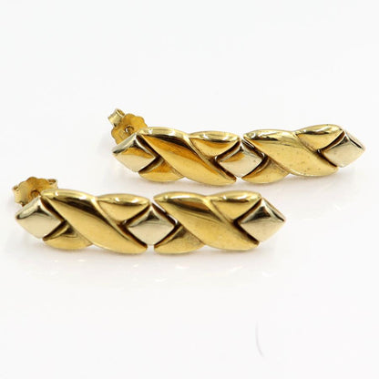 750デザイン ピアス　重量6.08ｇ(両耳・総重量)　（中古）