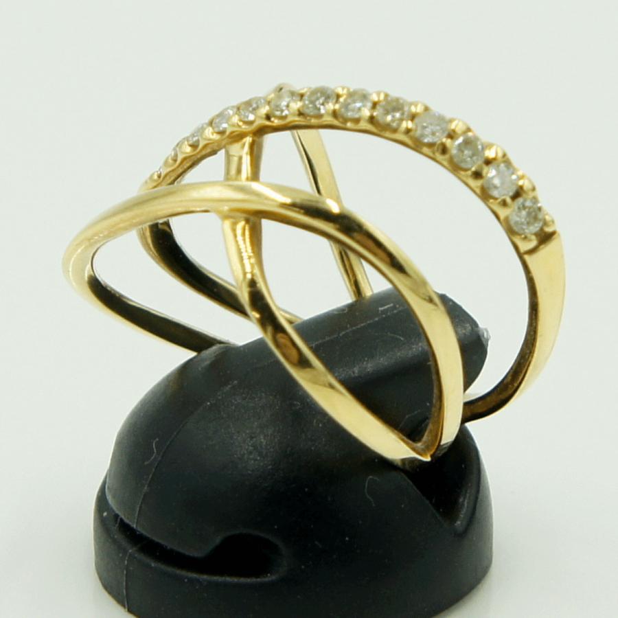 K18ダイヤモンドリング　D0.25ct　リングサイズ12号　重量4.92ｇ(石の重量含む)（中古）