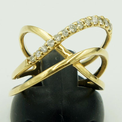 K18ダイヤモンドリング　D0.25ct　リングサイズ12号　重量4.92ｇ(石の重量含む)（中古）