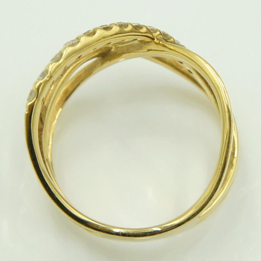 K18ダイヤモンドリング　D0.25ct　リングサイズ12号　重量4.92ｇ(石の重量含む)（中古）