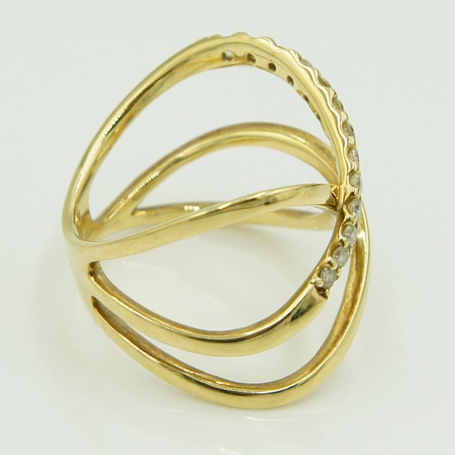 K18ダイヤモンドリング　D0.25ct　リングサイズ12号　重量4.92ｇ(石の重量含む)（中古）