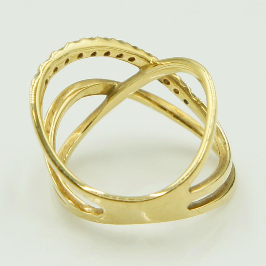 K18ダイヤモンドリング　D0.25ct　リングサイズ12号　重量4.92ｇ(石の重量含む)（中古）