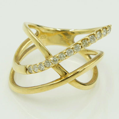 K18ダイヤモンドリング　D0.25ct　リングサイズ12号　重量4.92ｇ(石の重量含む)（中古）