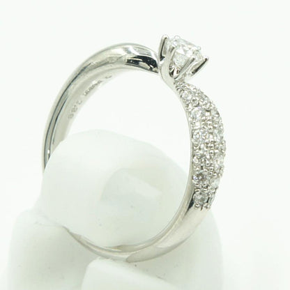Pt900ダイヤモンドリング　星の砂　D0.38ct　リングサイズ10号　重量4.66ｇ(石の重量含む) （中古）