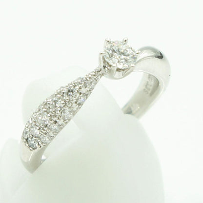 Pt900ダイヤモンドリング　星の砂　D0.38ct　リングサイズ10号　重量4.66ｇ(石の重量含む) （中古）
