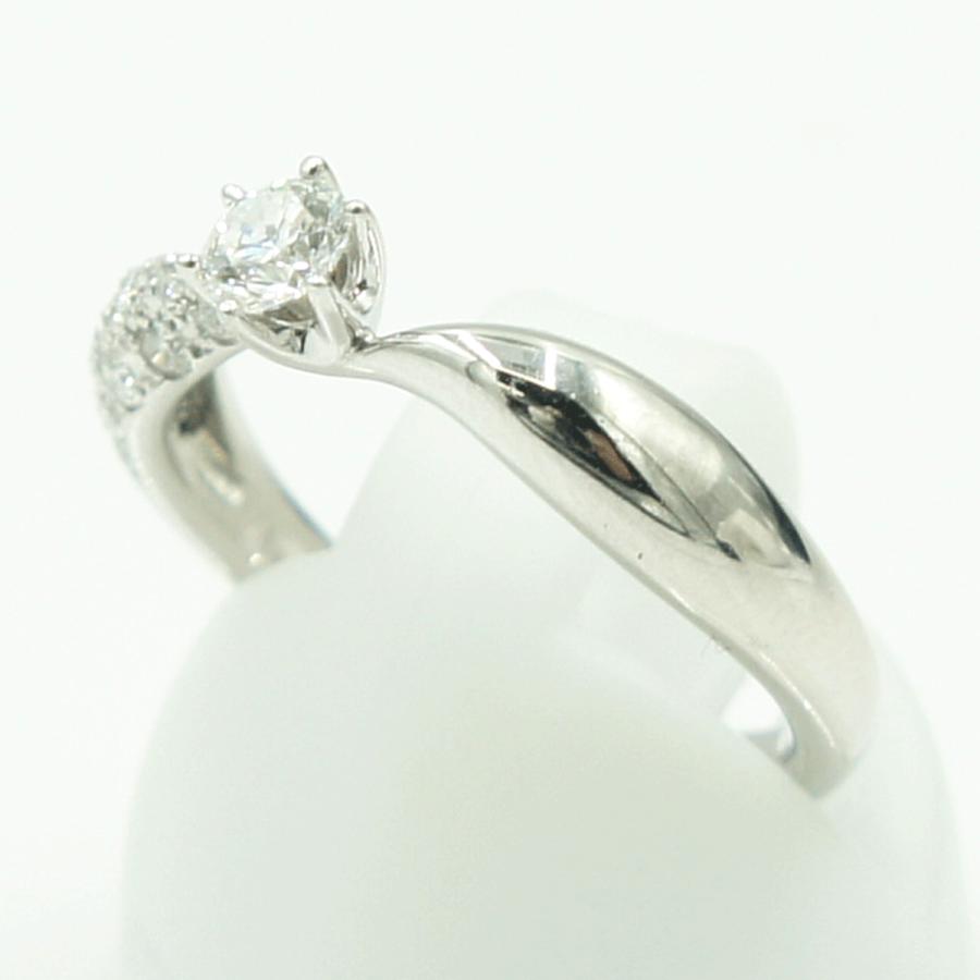 Pt900ダイヤモンドリング　星の砂　D0.38ct　リングサイズ10号　重量4.66ｇ(石の重量含む) （中古）