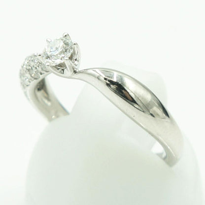 Pt900ダイヤモンドリング　星の砂　D0.38ct　リングサイズ10号　重量4.66ｇ(石の重量含む) （中古）