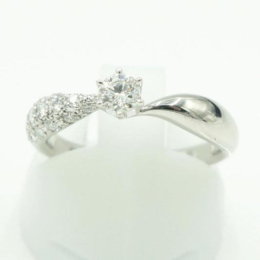 Pt900ダイヤモンドリング　星の砂　D0.38ct　リングサイズ10号　重量4.66ｇ(石の重量含む) （中古）