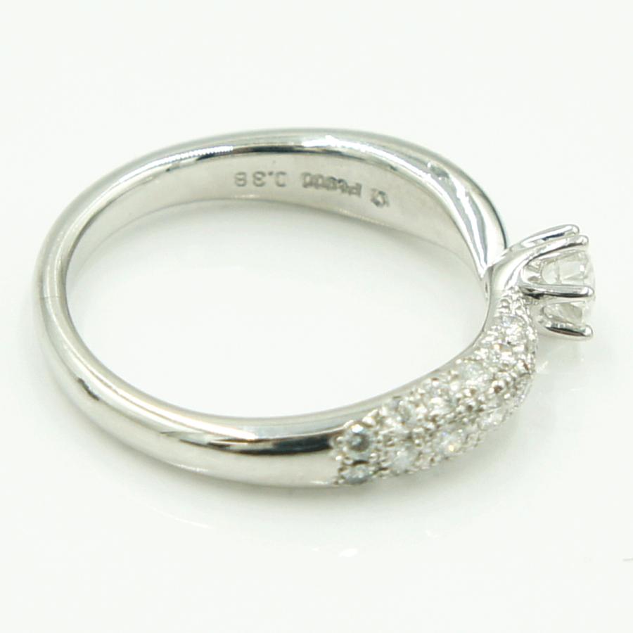 Pt900ダイヤモンドリング　星の砂　D0.38ct　リングサイズ10号　重量4.66ｇ(石の重量含む) （中古）