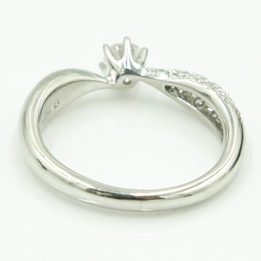 Pt900ダイヤモンドリング　星の砂　D0.38ct　リングサイズ10号　重量4.66ｇ(石の重量含む) （中古）