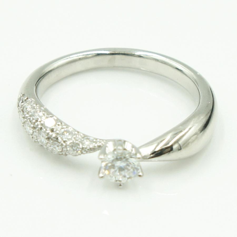 Pt900ダイヤモンドリング　星の砂　D0.38ct　リングサイズ10号　重量4.66ｇ(石の重量含む) （中古）