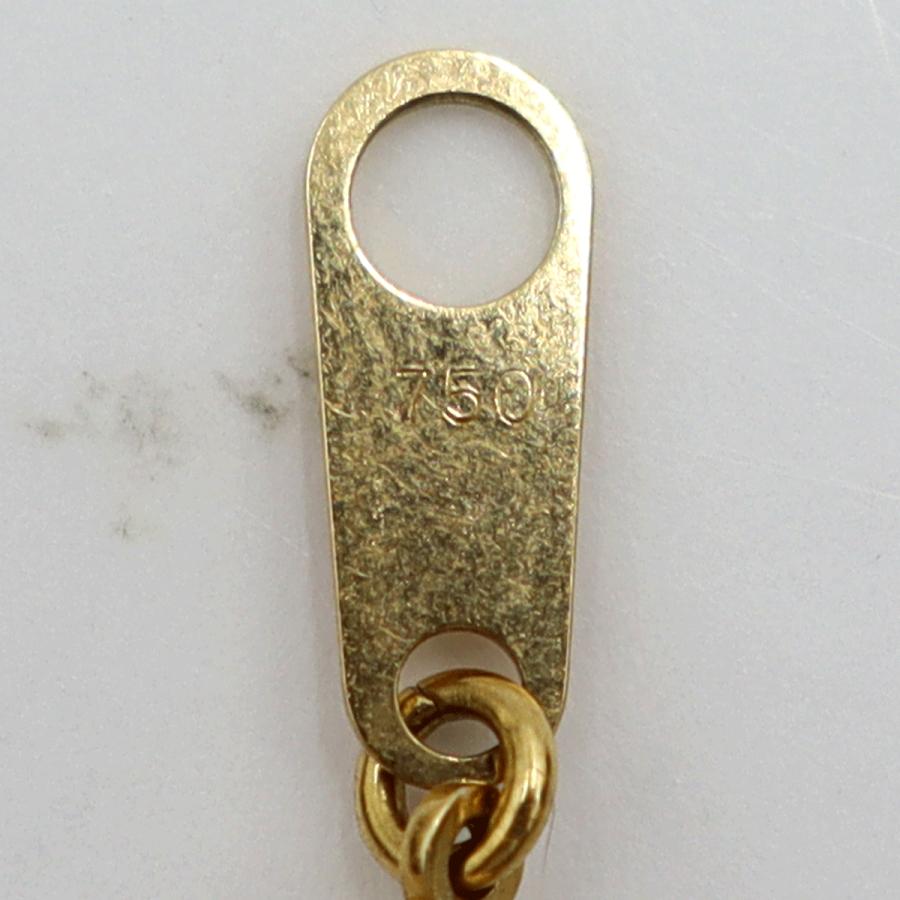 ランバン(LANVIN)750ダイヤモンドネックレス　D0.09ct　ネックレス長さ44cm　重量12.16ｇ(石の重量含む)　レディース（中古）