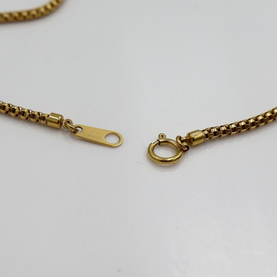 ランバン(LANVIN)750ダイヤモンドネックレス　D0.09ct　ネックレス長さ44cm　重量12.16ｇ(石の重量含む)　レディース（中古）