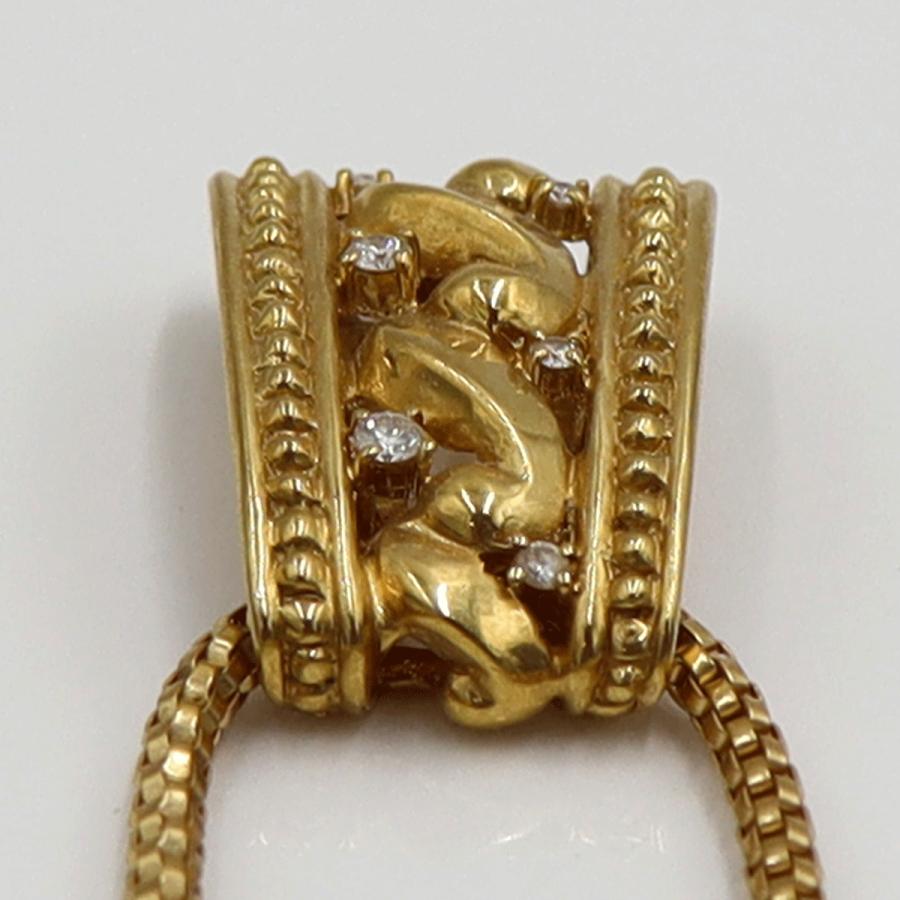 ランバン(LANVIN)750ダイヤモンドネックレス　D0.09ct　ネックレス長さ44cm　重量12.16ｇ(石の重量含む)　レディース（中古）