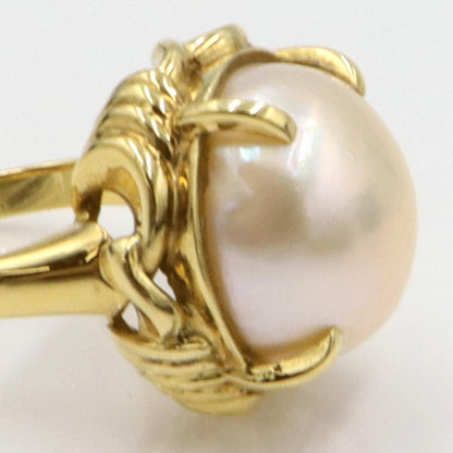 K18マペパールリング　リングサイズ14号　重量9.84ｇ(石の重量を含む)（中古）