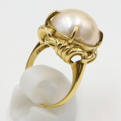 K18マペパールリング　リングサイズ14号　重量9.84ｇ(石の重量を含む)（中古）