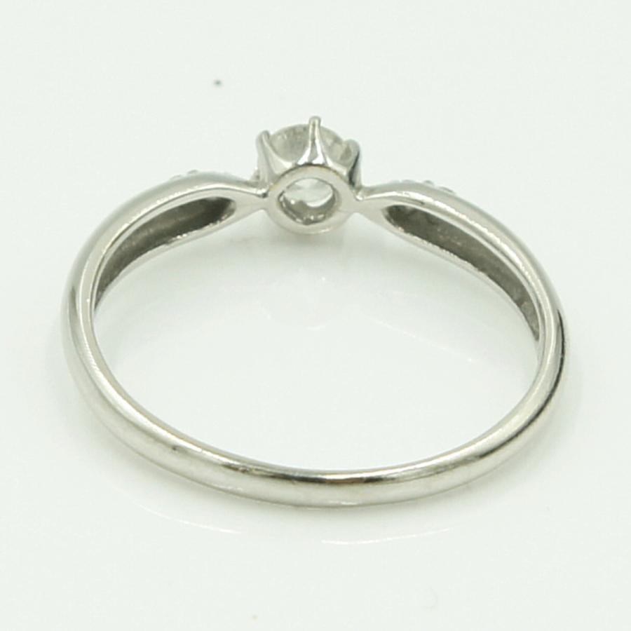 Pt950ダイヤモンドリング　D0.25ct　リングサイズ13号　重量2.32ｇ(石の重量含む)（中古）