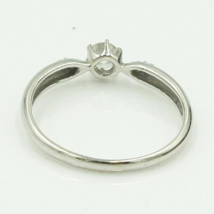 Pt950ダイヤモンドリング　D0.25ct　リングサイズ13号　重量2.32ｇ(石の重量含む)（中古）