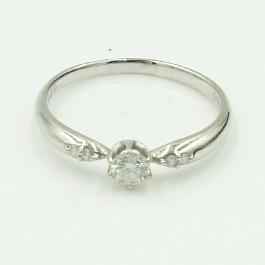 Pt950ダイヤモンドリング　D0.25ct　リングサイズ13号　重量2.32ｇ(石の重量含む)（中古）