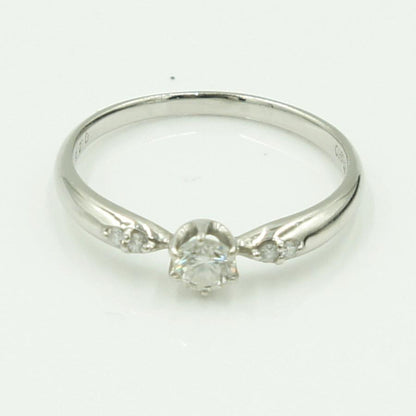 Pt950ダイヤモンドリング　D0.25ct　リングサイズ13号　重量2.32ｇ(石の重量含む)（中古）