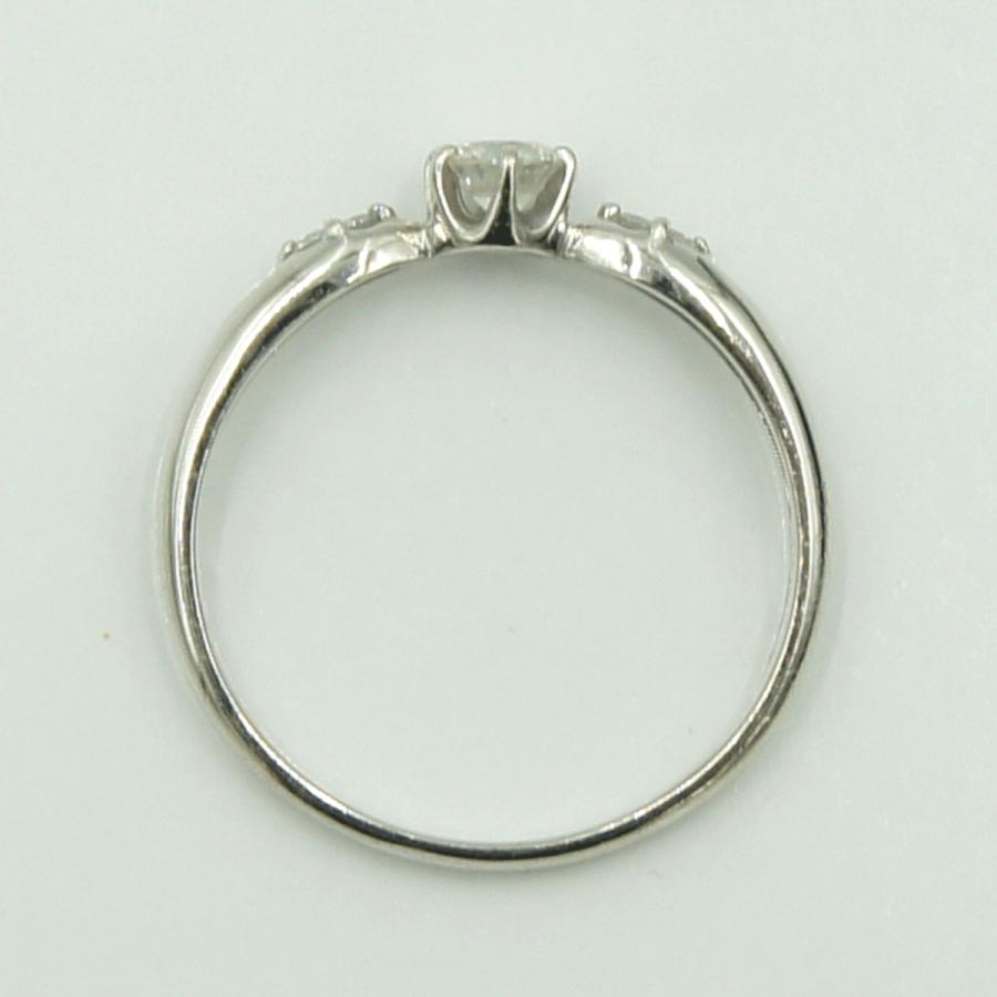 Pt950ダイヤモンドリング　D0.25ct　リングサイズ13号　重量2.32ｇ(石の重量含む)（中古）