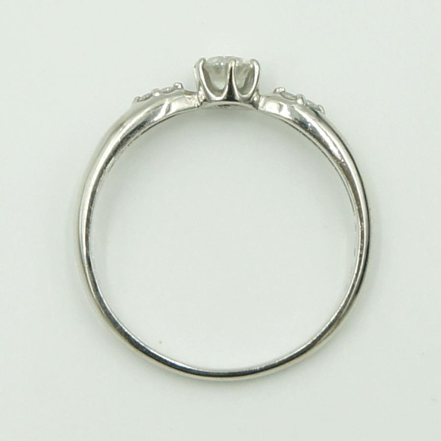 Pt950ダイヤモンドリング　D0.25ct　リングサイズ13号　重量2.32ｇ(石の重量含む)（中古）