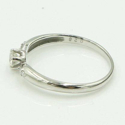 Pt950ダイヤモンドリング　D0.25ct　リングサイズ13号　重量2.32ｇ(石の重量含む)（中古）