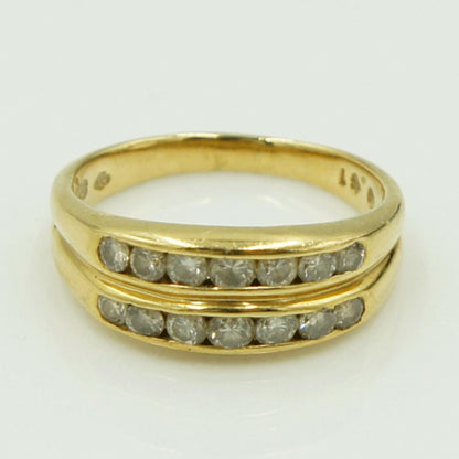 K18ダイヤモンドリング　D0.61ct　リングサイズ10号　重量3.35ｇ(石の重量含む)（中古）