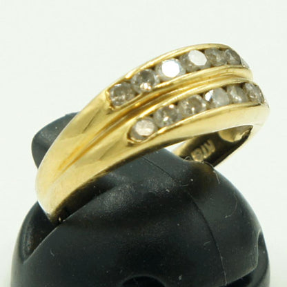 K18ダイヤモンドリング　D0.61ct　リングサイズ10号　重量3.35ｇ(石の重量含む)（中古）