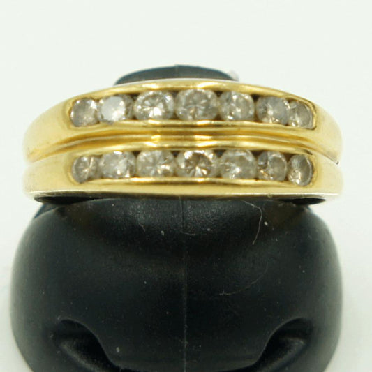 K18ダイヤモンドリング　D0.61ct　リングサイズ10号　重量3.35ｇ(石の重量含む)（中古）