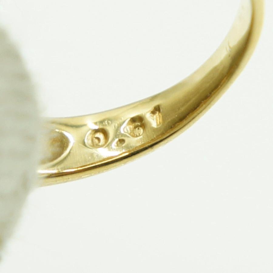 K18ダイヤモンドリング　D0.61ct　リングサイズ10号　重量3.35ｇ(石の重量含む)（中古）