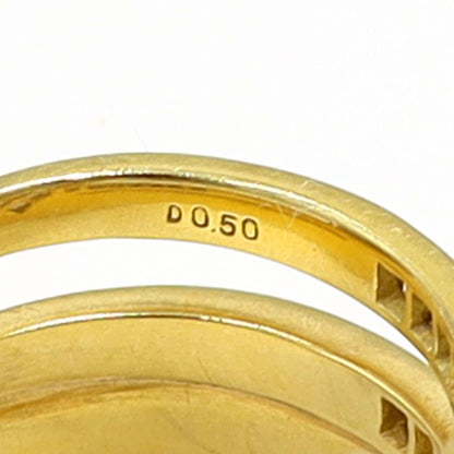 K18アメジストダイヤモンドリング　A0.48ct　D0.50ct　リングサイズ14号　重量9.32ｇ(石の重量含む)　レディース（中古）