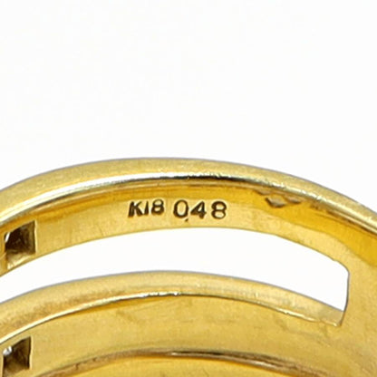 K18アメジストダイヤモンドリング　A0.48ct　D0.50ct　リングサイズ14号　重量9.32ｇ(石の重量含む)　レディース（中古）