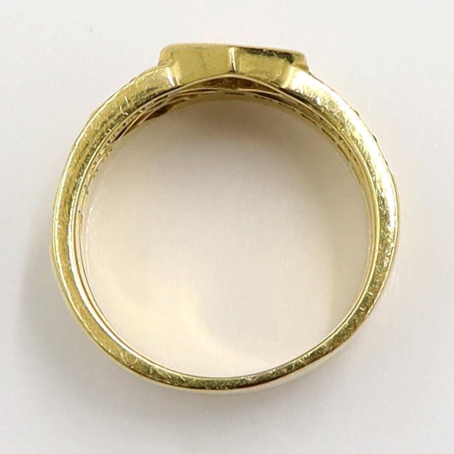 K18アメジストダイヤモンドリング　A0.48ct　D0.50ct　リングサイズ14号　重量9.32ｇ(石の重量含む)　レディース（中古）