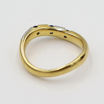 K18/Pt900サファイアリング　S0.25ct　サイズ12号　重量4.93ｇ(石の重量含む)　レディース(中古)