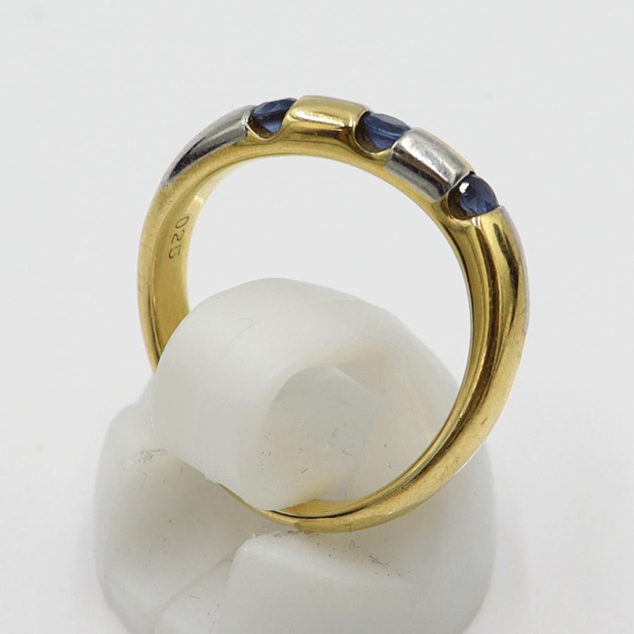 K18/Pt900サファイアリング　S0.25ct　サイズ12号　重量4.93ｇ(石の重量含む)　レディース(中古)