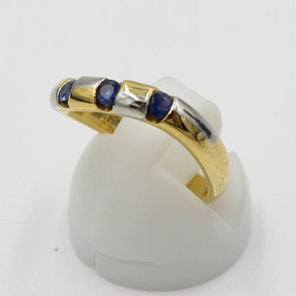 K18/Pt900サファイアリング　S0.25ct　サイズ12号　重量4.93ｇ(石の重量含む)　レディース(中古)