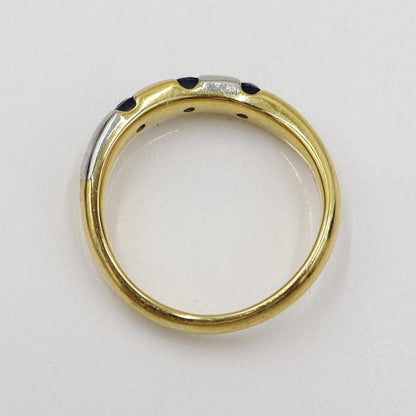 K18/Pt900サファイアリング　S0.25ct　サイズ12号　重量4.93ｇ(石の重量含む)　レディース(中古)