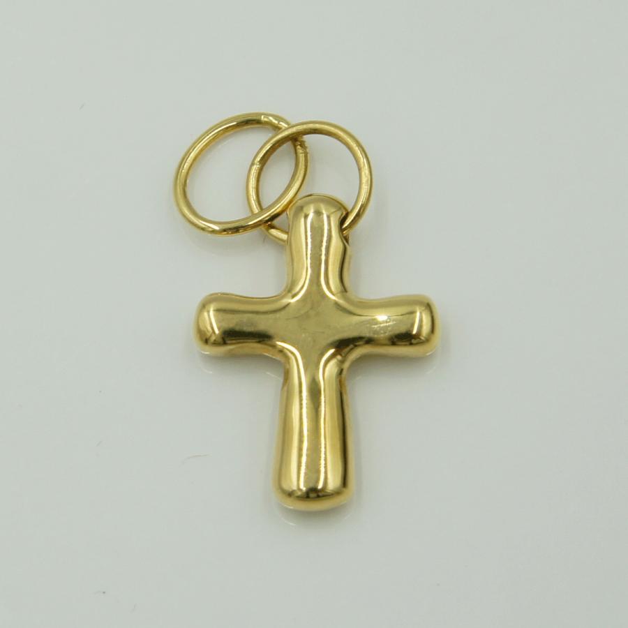 K18クロスペンダントトップ　重量4.20ｇ　ペンダントトップ　レディース（中古）