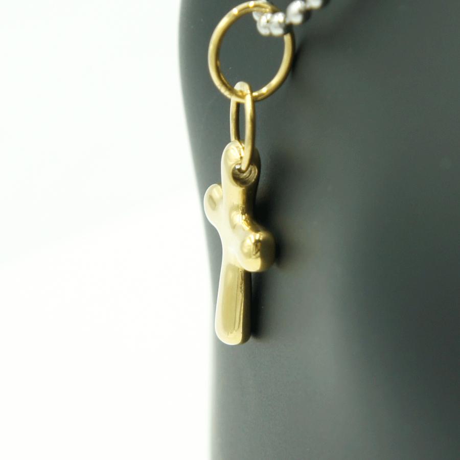 K18クロスペンダントトップ　重量4.20ｇ　ペンダントトップ　レディース（中古）