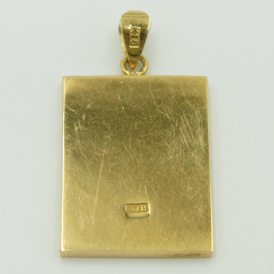 K18プレートペンダントトップ　重量8.00ｇ　メンズ　レディース（中古）