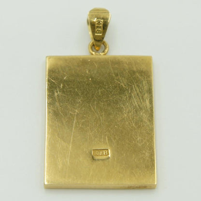 K18プレートペンダントトップ　重量8.00ｇ　メンズ　レディース（中古）