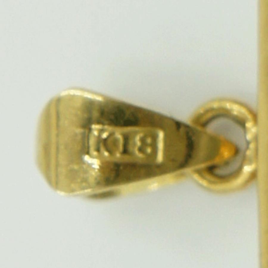 K18プレートペンダントトップ　重量8.00ｇ　メンズ　レディース（中古）