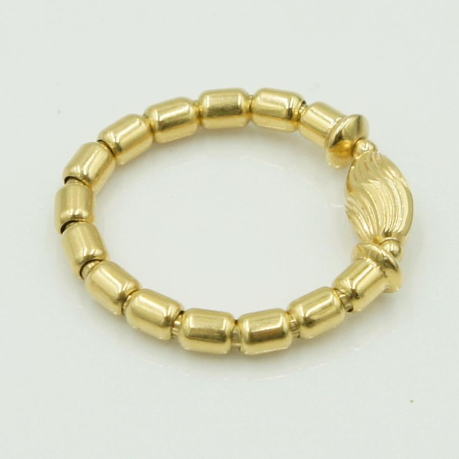 K18フリーサイズリング　リングサイズ約7〜15号　重量1.47ｇ　レディース（中古）