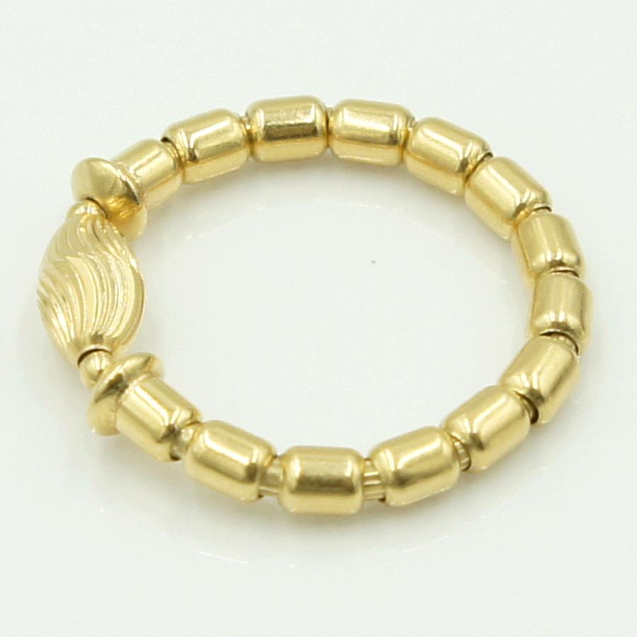 K18フリーサイズリング　リングサイズ約7〜15号　重量1.47ｇ　レディース（中古）