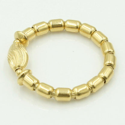 K18フリーサイズリング　リングサイズ約7〜15号　重量1.47ｇ　レディース（中古）