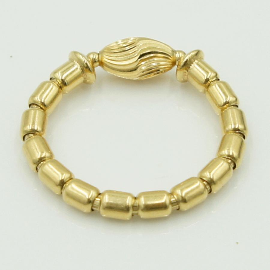 K18フリーサイズリング　リングサイズ約7〜15号　重量1.47ｇ　レディース（中古）