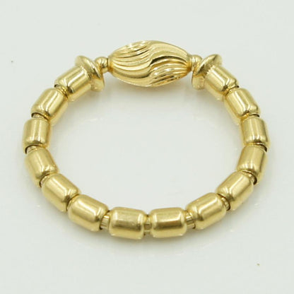 K18フリーサイズリング　リングサイズ約7〜15号　重量1.47ｇ　レディース（中古）